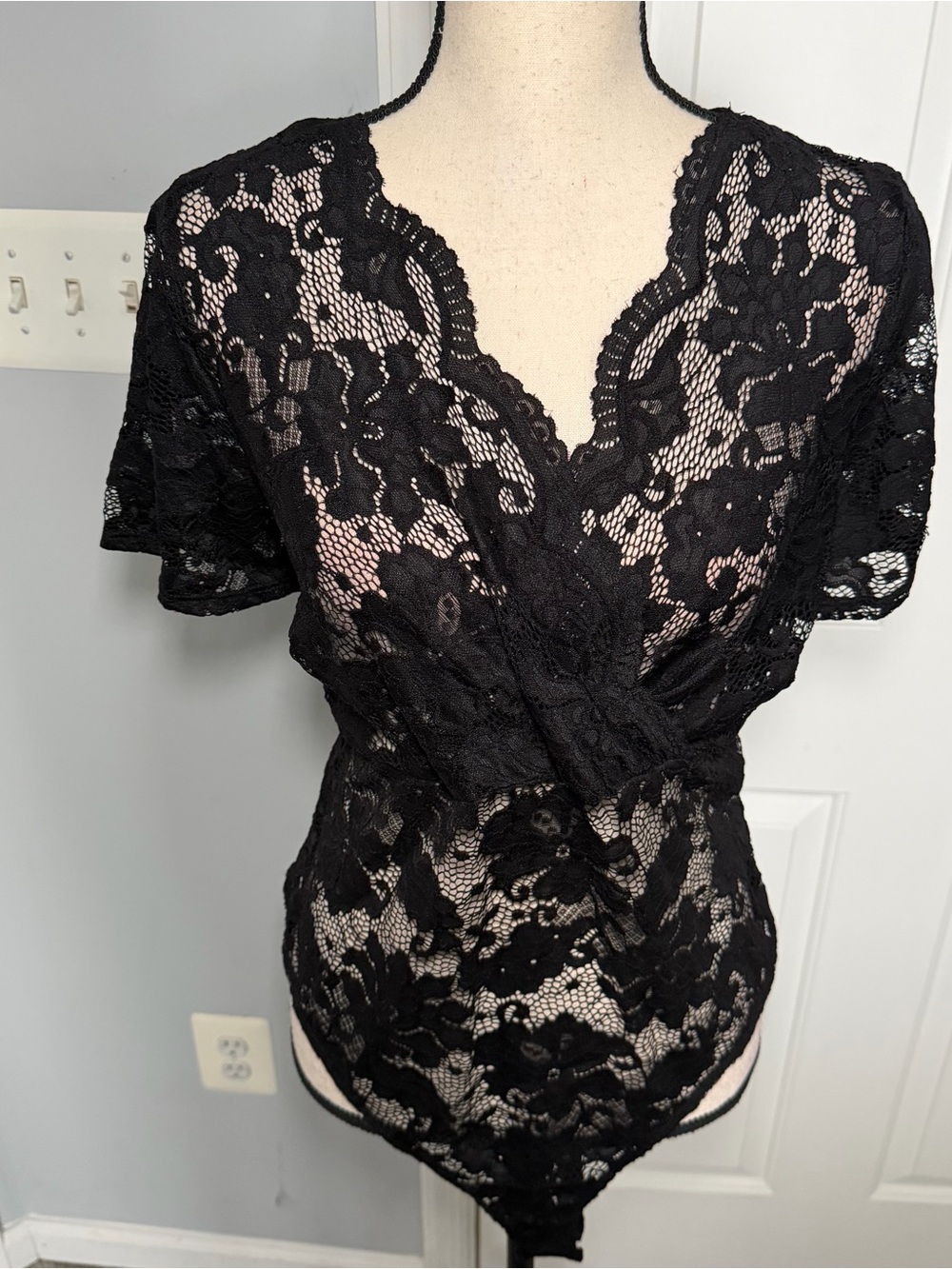 NWT Black Lace Bodysuit